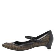 Pre-owned Coated canvas flats Fendi Vintage , Brown , Dames
