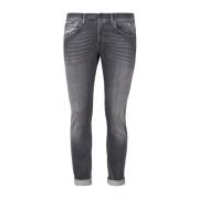 Grijze Skinny Jeans Voorsluiting Dondup , Gray , Heren