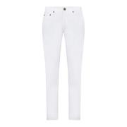 Witte Denim Skinny Jeans PT Torino , White , Heren