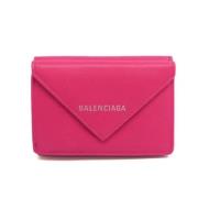 Pre-owned Leather wallets Balenciaga Vintage , Pink , Dames