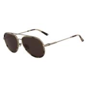 Ck18103S-244 Zonnebril Bruin/Goud Havana Calvin Klein , Brown , Unisex