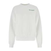 Klassieke Witte Katoenen Sweatshirt Sporty & Rich , White , Dames