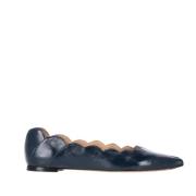 Pre-owned Leather flats Chloé Pre-owned , Blue , Dames