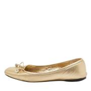 Pre-owned Leather flats Jimmy Choo Pre-owned , Yellow , Dames