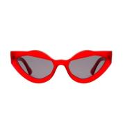 Cat-eye zonnebril met golfpatroon Kuboraum , Red , Unisex