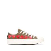 Chuck Taylor Sneakers Khaki Comme des Garçons Play , Multicolor , Dame...