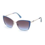 Stijlvolle zonnebril met blauwe gradiëntlens Guess , Blue , Dames