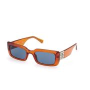 Blauwe Aviator Zonnebril Guess , Brown , Unisex