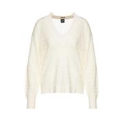 Faminta Sweater Hugo Boss , White , Dames