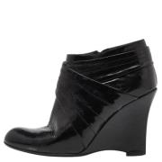 Pre-owned Leather boots Valentino Vintage , Black , Dames