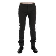 Grijze Katoenen Stretch Slim Fit Broek Gianfranco Ferré , Gray , Heren