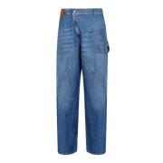 Blauwe Werkkleding Denim Jeans JW Anderson , Blue , Heren