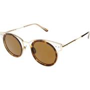 Stijlvolle zonnebril bruine lens transparant frame Bottega Veneta , Mu...