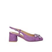 Vierkante hak gesp schoenen Alma EN Pena , Purple , Dames