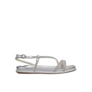 Glitter Platte Sandaal Alma EN Pena , Gray , Dames