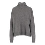 Kasjmiermix Hoge Hals Trui Grijs Jil Sander , Gray , Dames