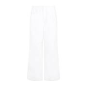 Witte katoenen broek Aw23 Jil Sander , White , Heren