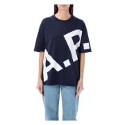 Donkerblauwe Lisandre T-shirt A.p.c. , Blue , Dames