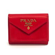 Pre-owned Leather wallets Prada Vintage , Red , Dames