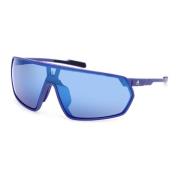 Matte Blue/Green Sunglasses Sp0090 Adidas , Blue , Unisex