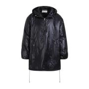 Zwarte Nylon Blouson Jas Aw23 Saint Laurent , Black , Heren