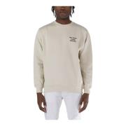 Slogan Crewneck Sweatshirt Drole de Monsieur , Beige , Heren