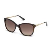 Stijlvolle zonnebril in Havana/Dorado Brown Guess , Brown , Dames