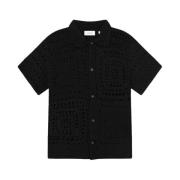 Handgemaakte Gehaakte Shirt Les Deux , Black , Heren