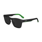 Stijlvolle zonnebril zwarte montuur Lacoste , Black , Heren