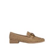 Studded Women's Flat Moccasin Alma EN Pena , Brown , Dames