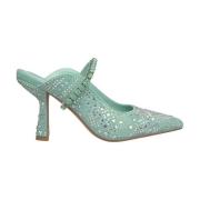 Elegante Slingback Schoen met Strass Detail Alma EN Pena , Green , Dam...