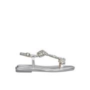 Vierkante Neus Rhinestone Sandaal Alma EN Pena , Gray , Dames