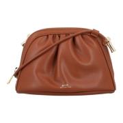 Ninon Eco Leren Handtas Noisette A.p.c. , Brown , Dames