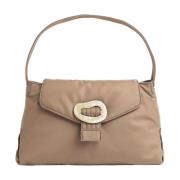 Nylon Handtas met Hars Gesp Hvisk , Brown , Dames