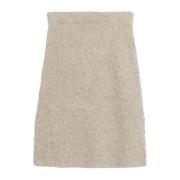 Alpaca Wool-Blend Mini Skirt By Herenne Birger , Beige , Dames