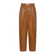 Cleo Leather Pants Remain Birger Christensen , Brown , Dames