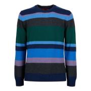 Multicolor Gestreepte Crew-Neck Sweater Gallo , Multicolor , Heren