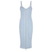 Kayla Denim Bodycon Jurk Rotate Birger Christensen , Blue , Dames