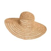 Handgemaakte Raffia Capeline Hoed Miaro Ibeliv , Beige , Dames