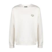 Taupe Sweatshirt Ss24 A.p.c. , White , Heren