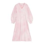 Tie-Dye Katoenen Jurk Rodebjer , Pink , Dames