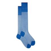 Franse Blauwe Katoenen Sokken met Pareleffect Gallo , Blue , Heren
