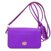 Pre-owned Leather shoulder-bags Coach Pre-owned , Purple , Dames