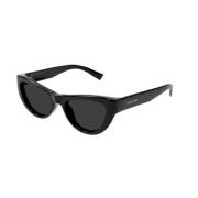 Zwarte zonnebril met zwarte lenzen Saint Laurent , Black , Dames