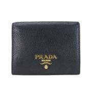 Pre-owned Leather wallets Prada Vintage , Black , Dames