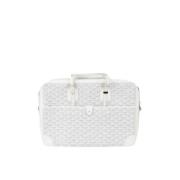 Pre-owned Leather handbags Goyard Vintage , White , Dames