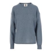 Wolmix Crew Neck Sweater By Herenne Birger , Blue , Dames