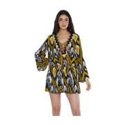 Zig Zag Lurex Caftan Miss Bikini , Multicolor , Dames