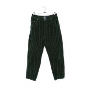 Pre-owned Cotton bottoms Mugler Pre-owned , Green , Dames