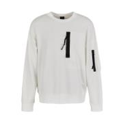 Witte Sweatshirt Franse Terry Crew Neck Armani Exchange , White , Here...